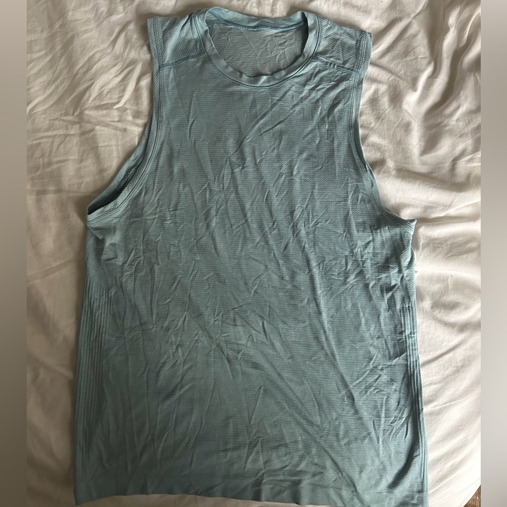 lululemon athletica Men's Light Blue Tank Top